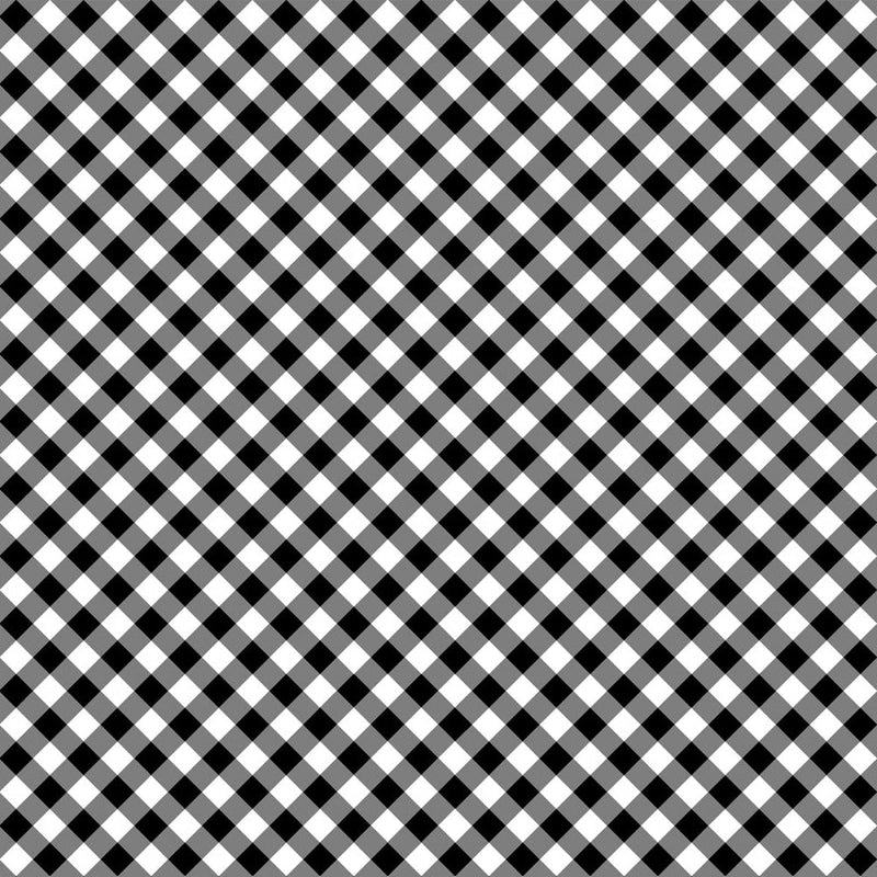 Barely Basics Gingham Quilting Cuddle Black Fabric Per Yard