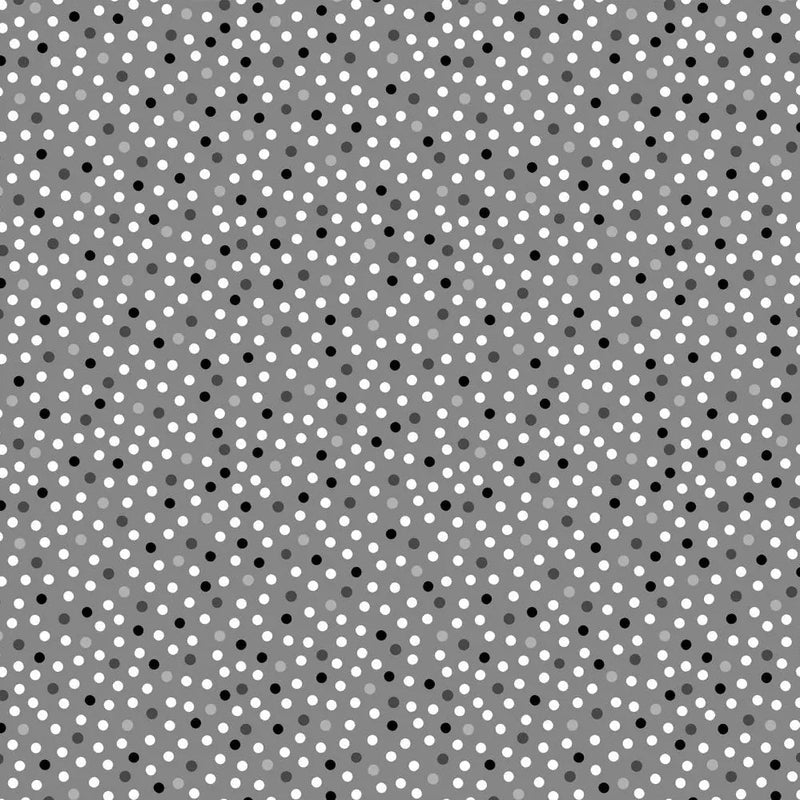 Barely Basics Lots a Dots Quilting Cuddle Gray Fabric Per Yard