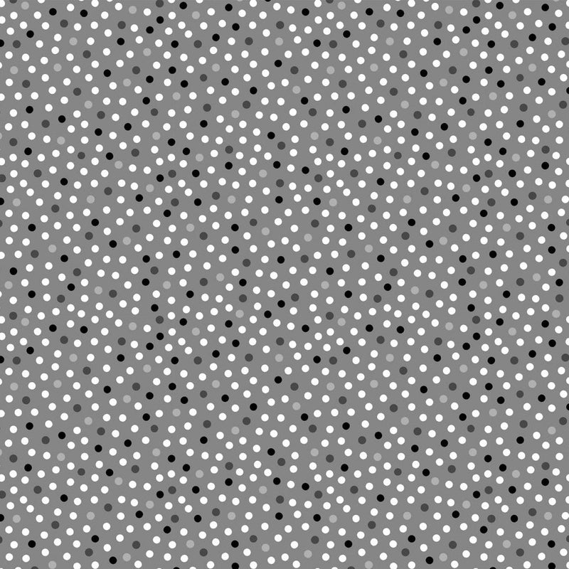 Barely Basics Lots a Dots Quilting Cuddle Gray Fabric Per Yard