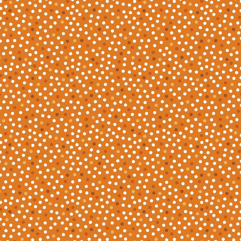 Barely Basics Lots a Dots Quilting Cuddle Orange Fabric Per Yard