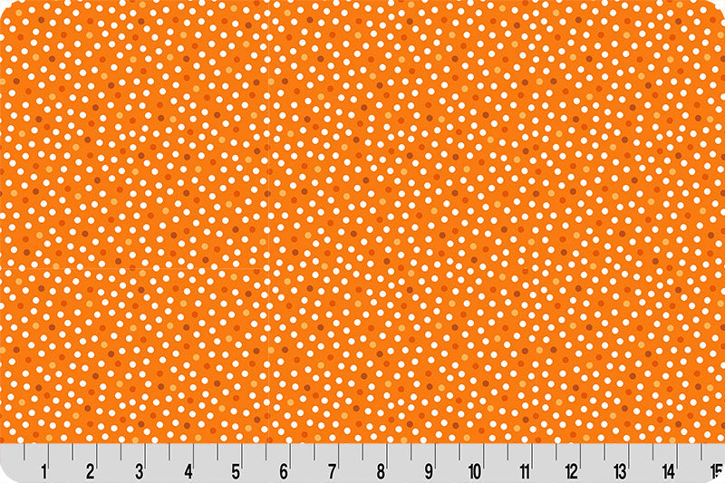 Barely Basics Lots a Dots Quilting Cuddle Orange Fabric Per Yard