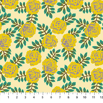 Carnation Golden Yesterday Cotton 44"/45" Fabric Per Yard