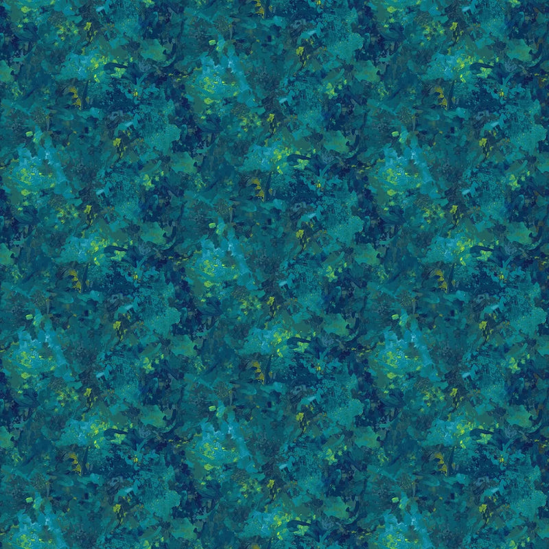 Chroma Peacock Blue 9060-66 Cotton 44"/45" Fabric Per Yard