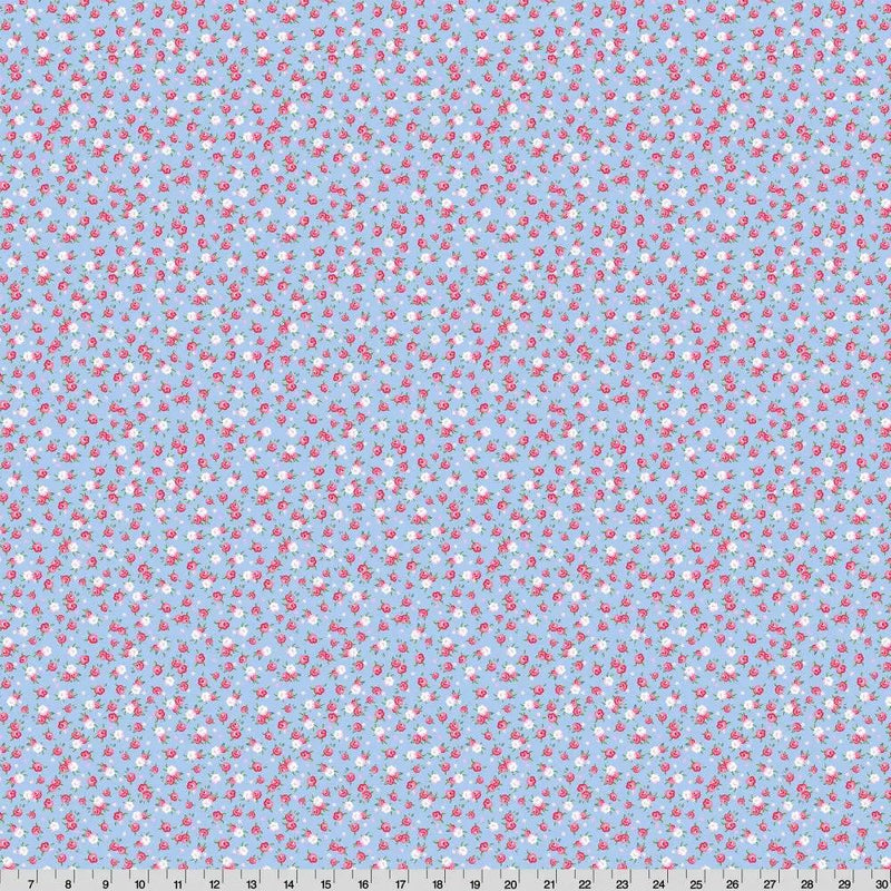 Cottage Rose Lane Kensington Quilting Cuddle Blue Bonnet Fabric per yard
