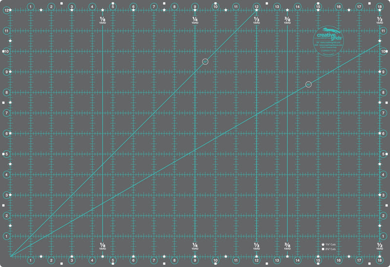 Creative Grids Self-Healing Double Sided Rotary Cutting Mat 12in x 18in