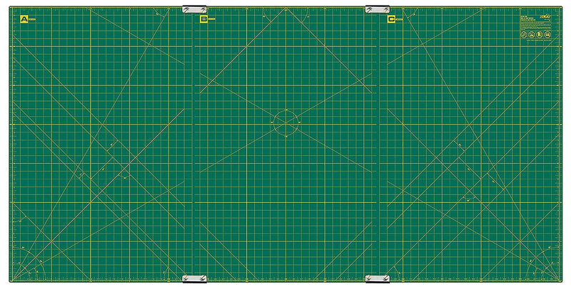 Cutting Mat Set of 3 Mats with Clips Green 35in x 70in
