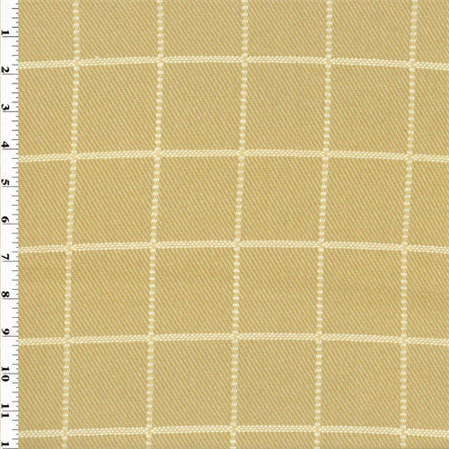 Beige Checkered Twill Home Decorating Fabric