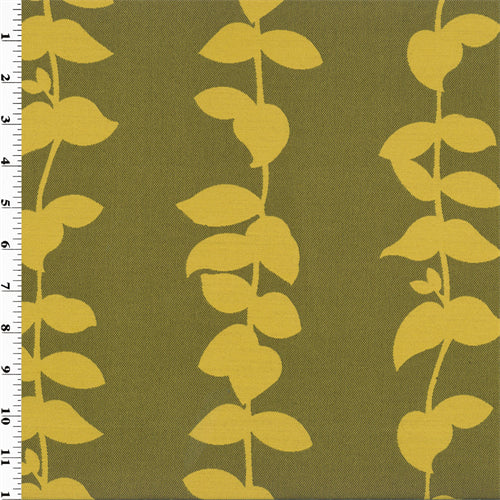 Brown/Yellow Vine Stripe Jacquard Home Decorating Fabric