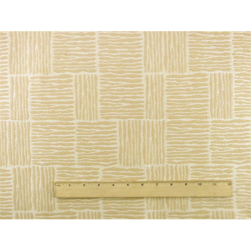 Beige/Ivory Linear Contemporary Jacquard Upholstery Fabric