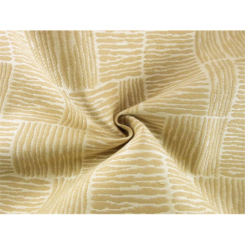 Beige/Ivory Linear Contemporary Jacquard Upholstery Fabric