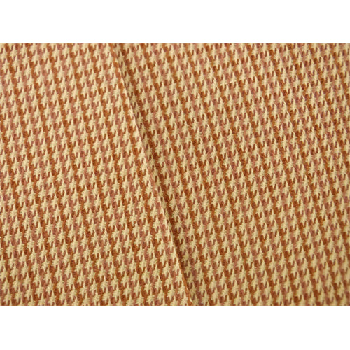 Orange/Ivory Houndstooth Twill Plaid Home Decorating Fabric