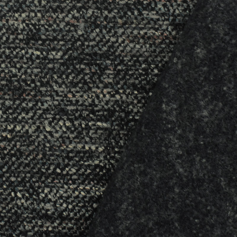 Black-Gray-Multi Texture Poly Chenille Woven Home Decorating Fabric
