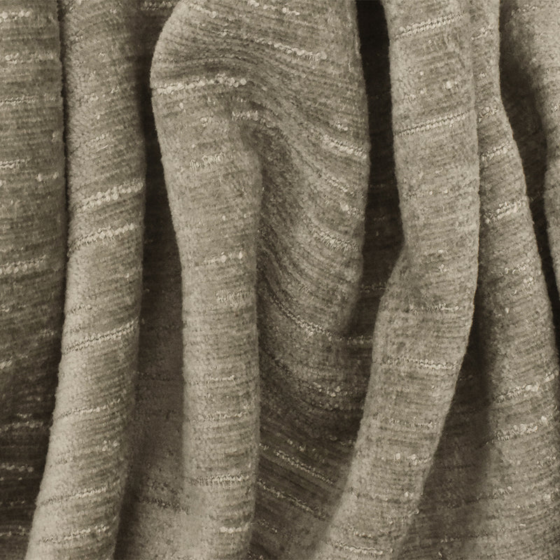 Gray-Beige Slub Poly Chenille Woven Home Decorating Fabric
