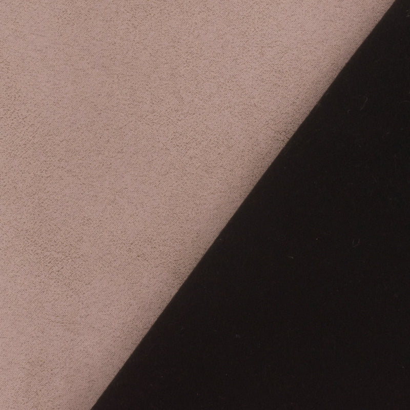 Taupe Pink Texture Poly Faux Suede Woven Home Decorating Fabric