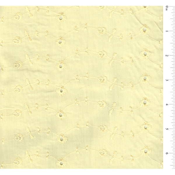15 YD Bolt-Yellow Eyelet Fabric