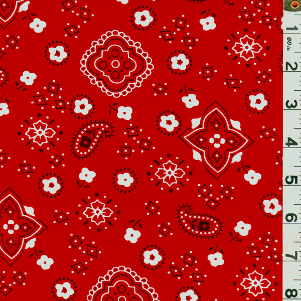 15 YD Bolt-Red Bandana Print Fabric