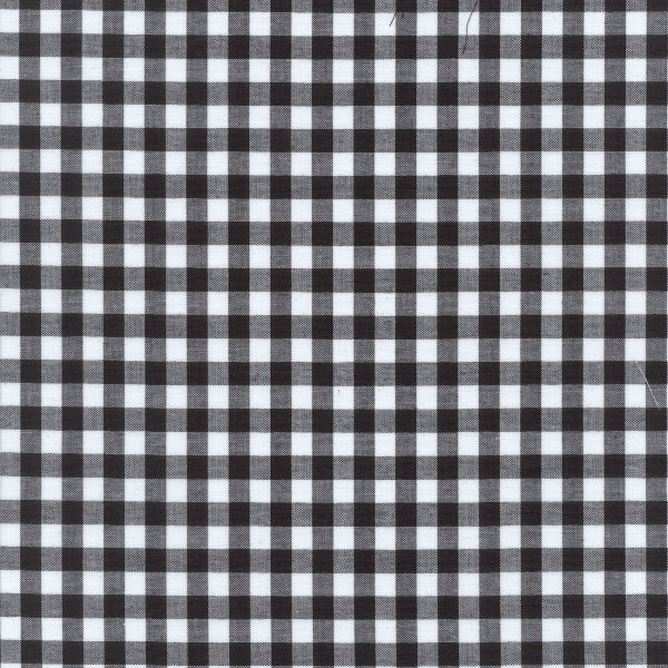 20 YD Bolt-Black 1/4 Inch Gingham Fabric