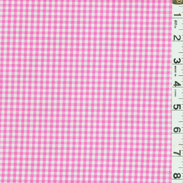 Fuschia 1/8 Inch Gingham Fabric - Reorderable