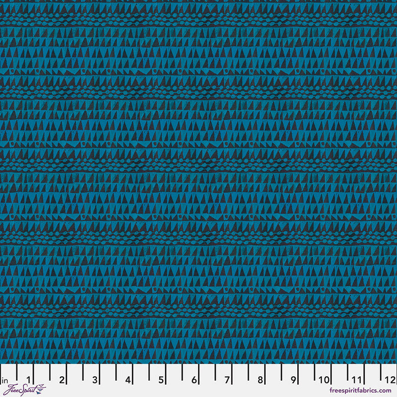 Geo Azure Cotton 44"/45" Fabric Per Yard