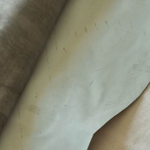 Stone Gray Textured Leather Hide
