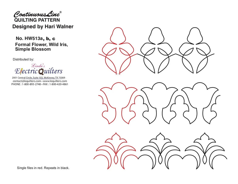 513 Floral 2 Pantograph by Hari Walner