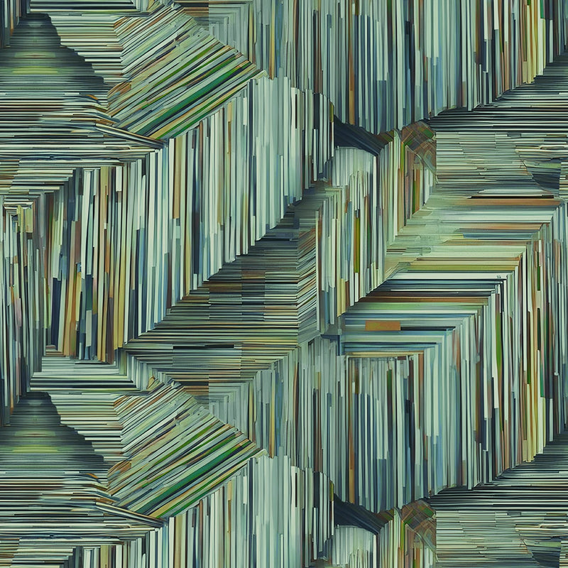I Walk the Line Emerald Cotton Wideback Fabric per yard