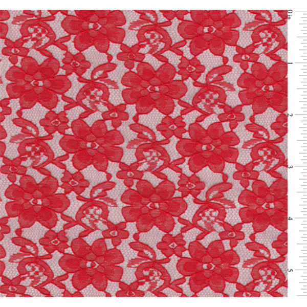 17 YD Bolt-Red Lace Fabric