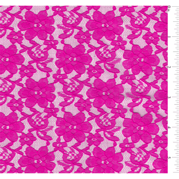 17 YD Bolt-Fuschia Lace Fabric