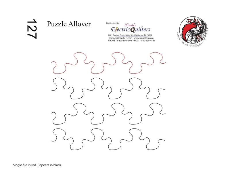 127 Puzzle Allover Pantograph by Linda V. Taylor