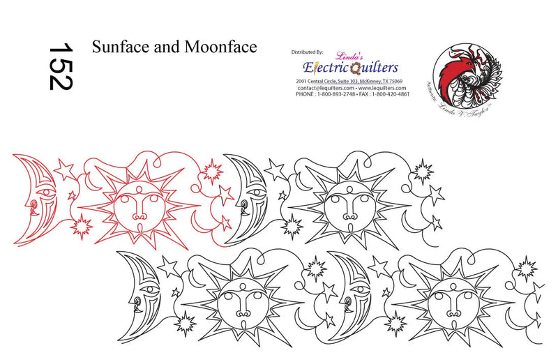 152 Moonface And Sunface Pantograph by Linda V. Taylor