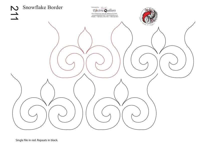 211 Snowflake Border Pantograph by Linda V. Taylor
