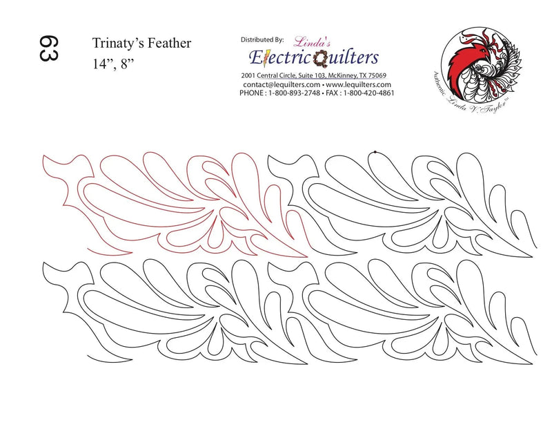 063 Trinatys Feather Pantograph by Linda V. Taylor