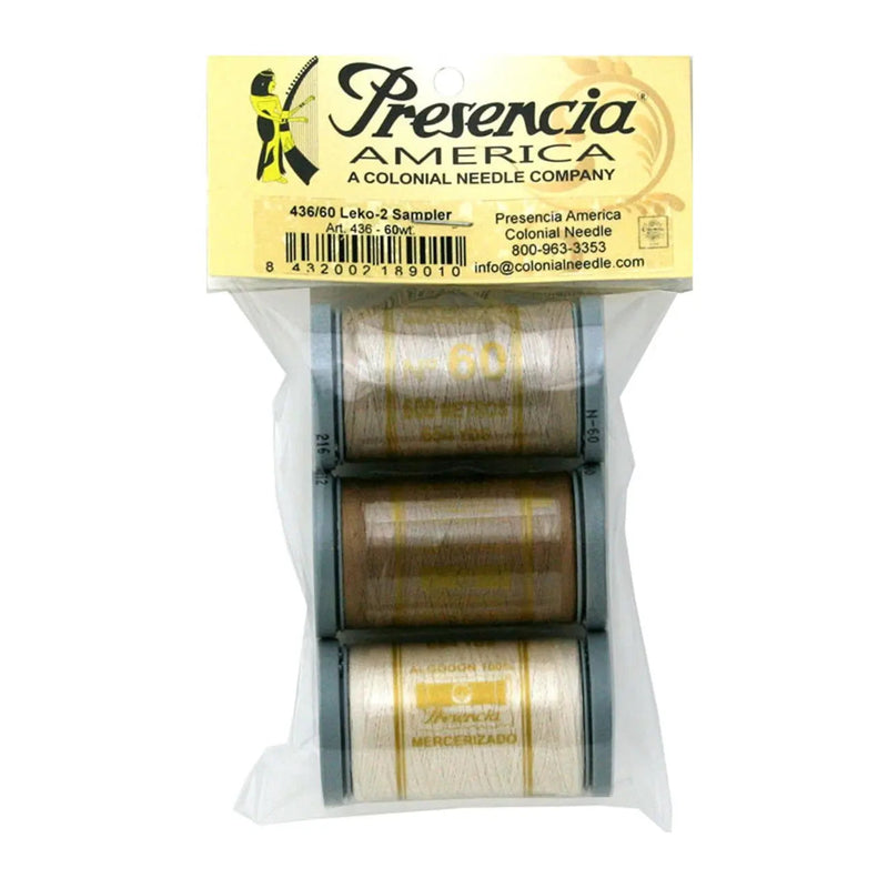 Leko 2 Neutrals Cotton Sewing Thread Sampler