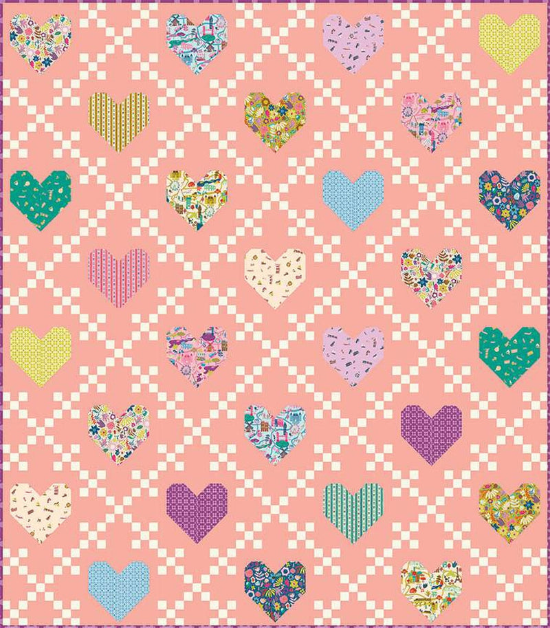 Lo & Behold Stitchery Heirloom Hearts Quilt Pattern