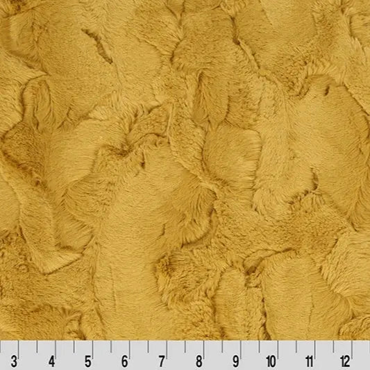 Luxe Cuddle Hide Golden Fabric per yard