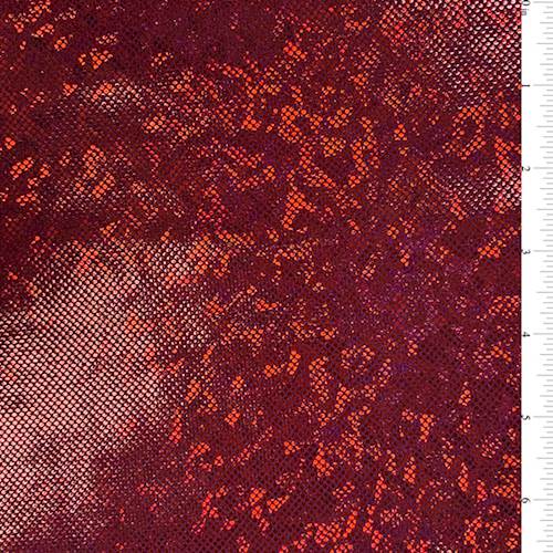 Burgundy Hologram Bolt Fabric