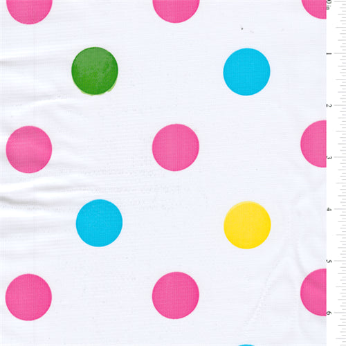 Pink Dot Oilcloth Roll Fabric - Reorderable