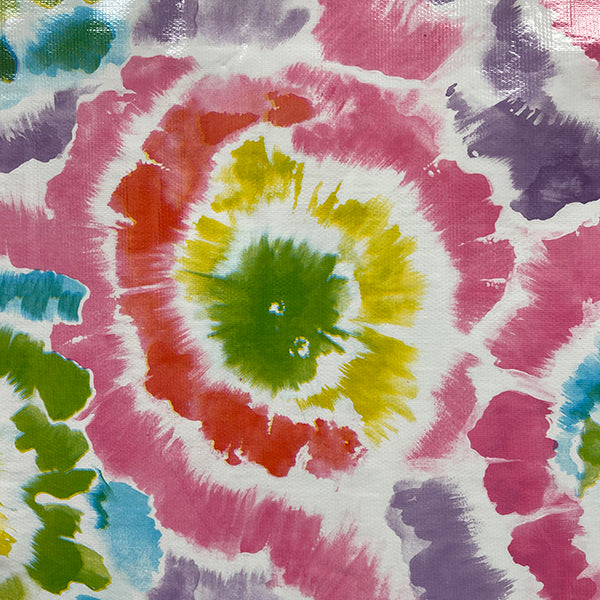 Pink Tie Dye Oilcloth Fabric - Reorderable