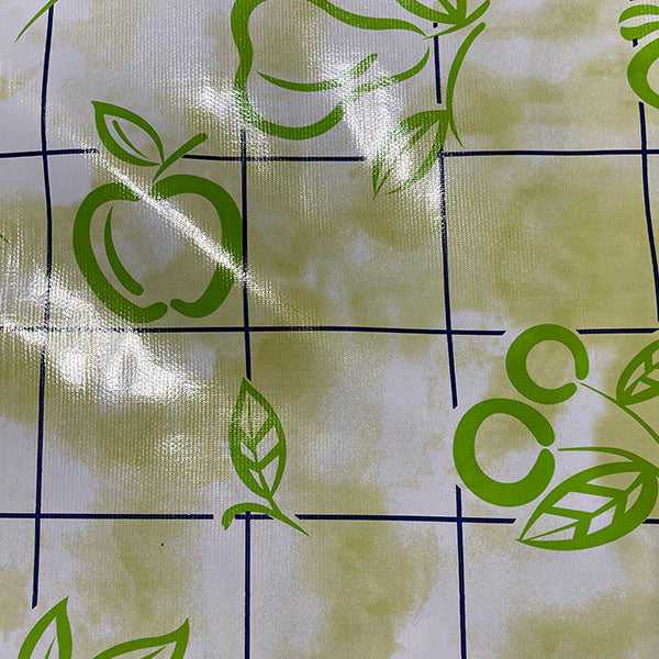 Green Blue Check Oilcloth Fabric - Reorderable