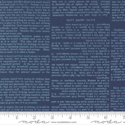 Paper Hamlet Midnight Book Pages Cotton 44"/45" Fabric Per Yard
