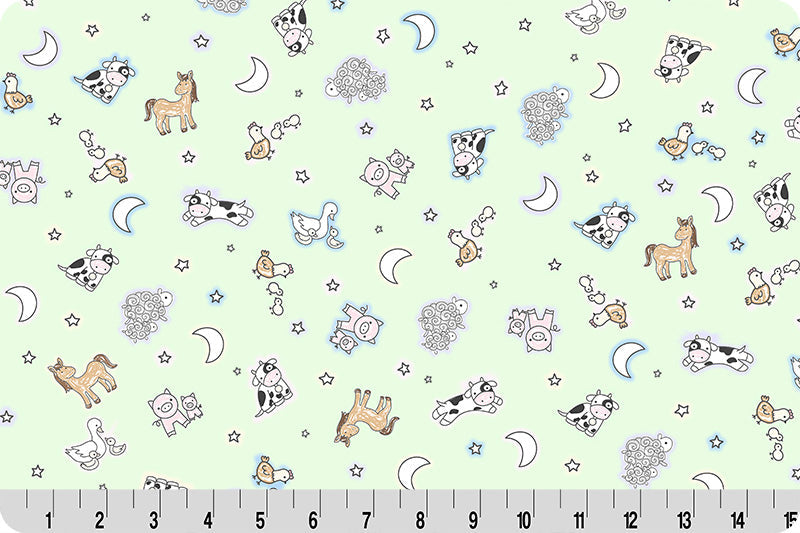 Pastel Goodnight Farm Sleepy Farm Quilting Cuddle Fabric Per Yard