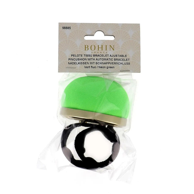 Pin Cushion Flexible Snap Bracelet Neon Green