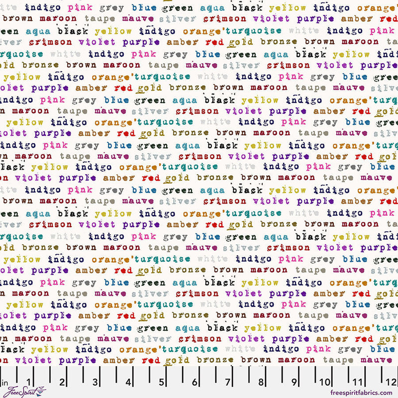 Polychrome Paper Stamped Cotton 44"/45" Fabric Per Yard