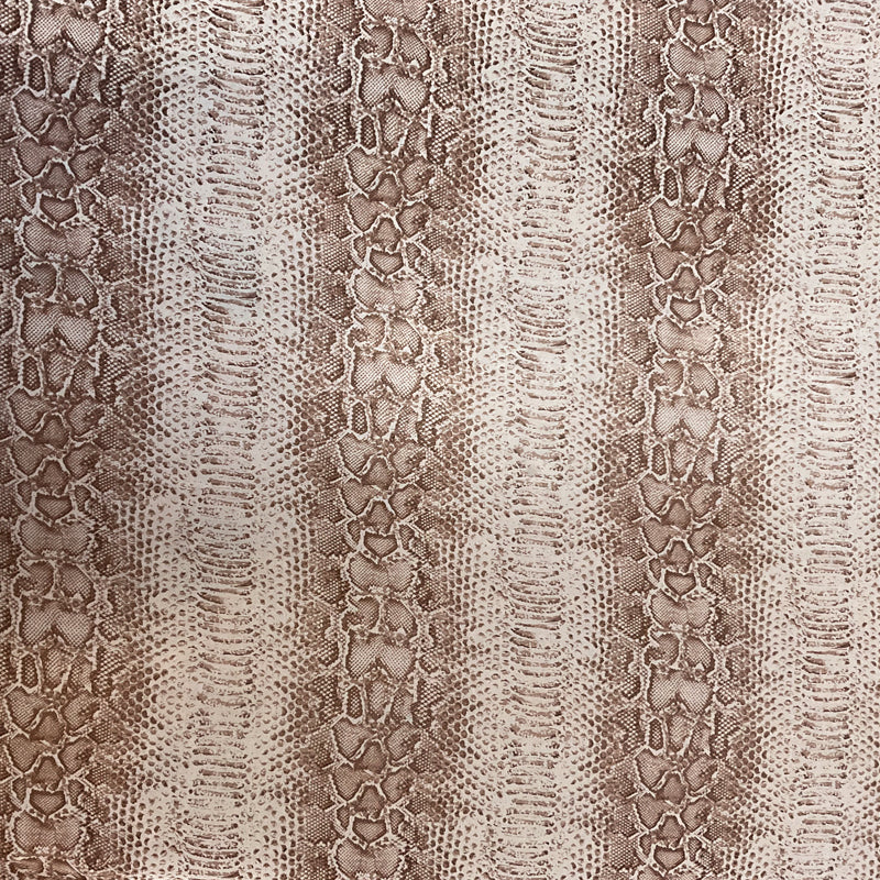 4 1/4 YD PC-Beige-Ivory Snake Print Silk Chiffon Designer Remnant Fabric