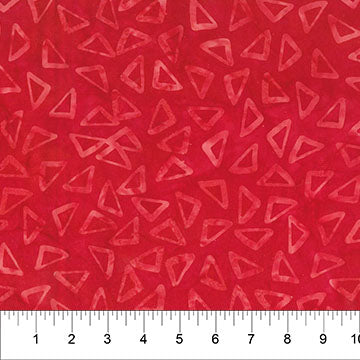 Red Scattered Triangle Celebration Cotton 44”/45” Fabric Per Yard
