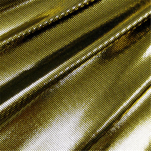 Gold/Black Laser Foil Dot Bolt Fabric