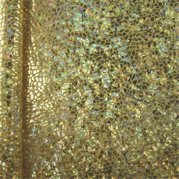 Gold/Gold Hologram Spandex Bolt Fabric