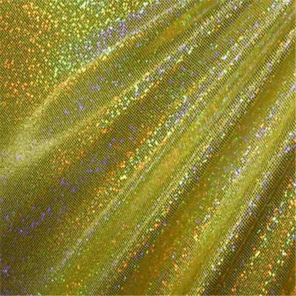 Gold/Gold Hologram Dot Bolt Fabric