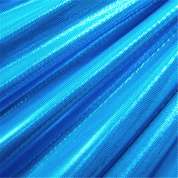 Turq/Turq Laser Foil Dot Bolt Fabric