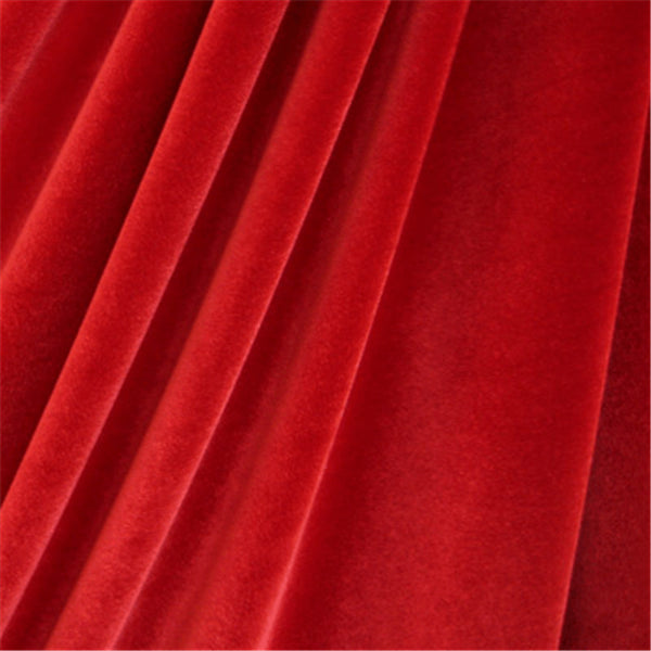 Red Stretch Velvet Bolt Fabric